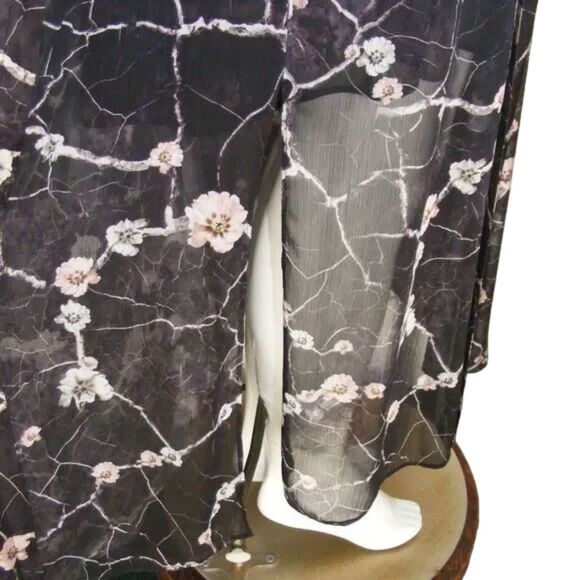 ALL SAINTS Dress, 4, Long, Floral, Sleeveless, V-neck, Karian, Hope, Silk Blend - Picture 8 of 15